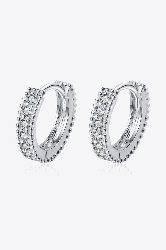 Add a Touch of Sparkle with Our 925 Sterling Silver Moissanite Huggie Earrings – Perfect for Every Day!